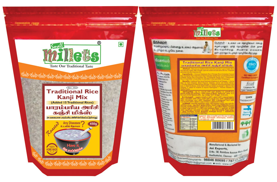 Traditional rice kanji mix chennai Small Millets